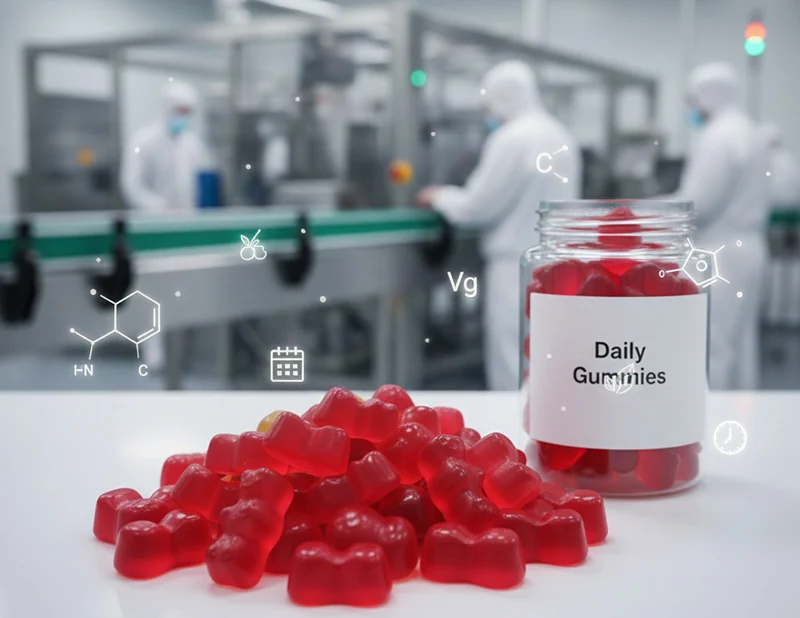 Modern Gummy Manufacturing Facility