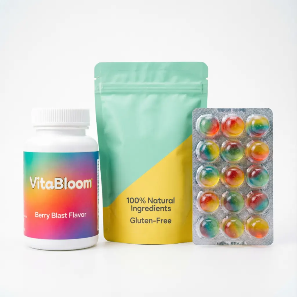 Vitamin Gummies Packaging Options - Bottles Pouches Blister Packs