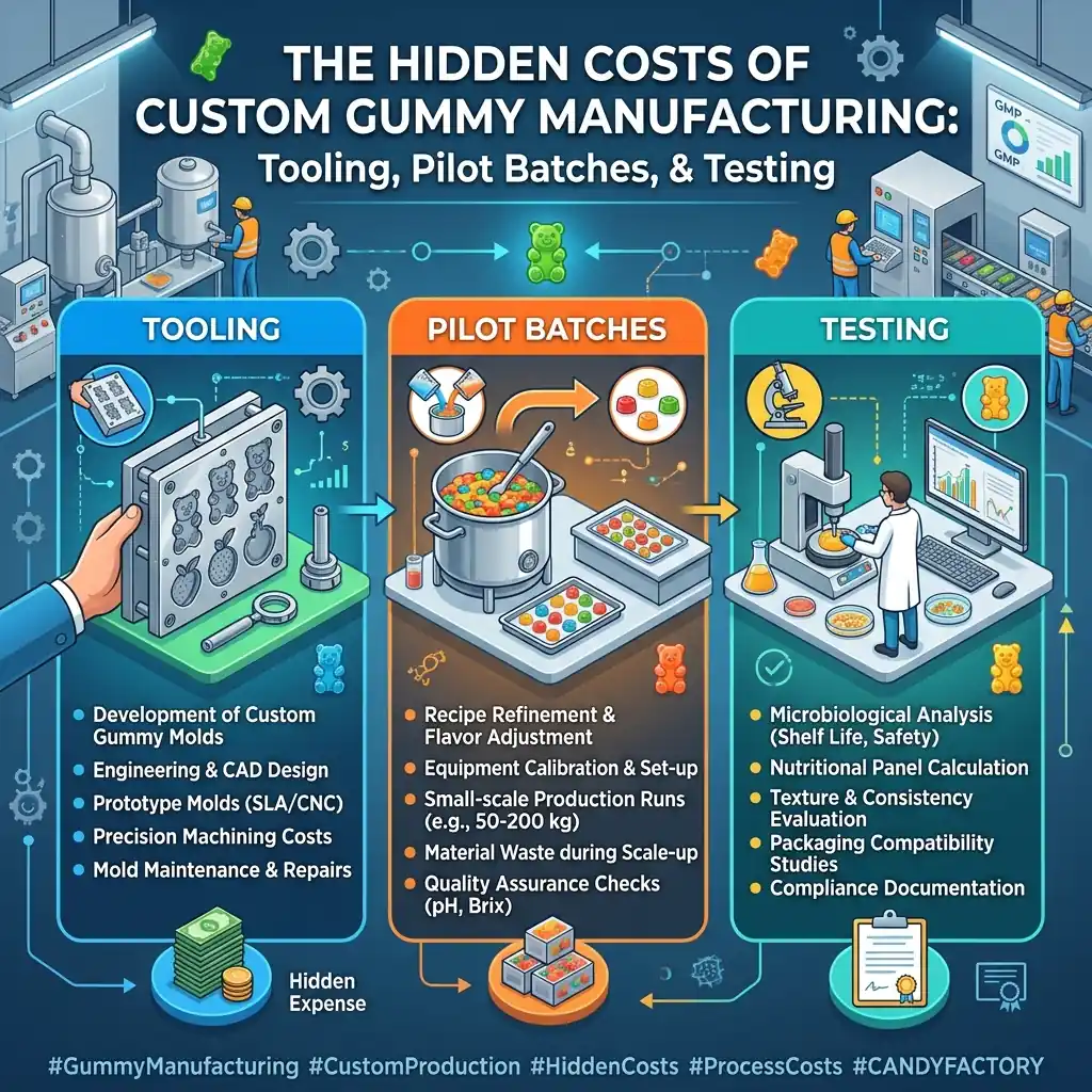 Custom Gummy Manufacturing Tooling Pilot Batches and Testing